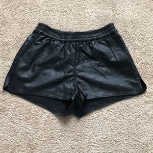 Black Leather shorts